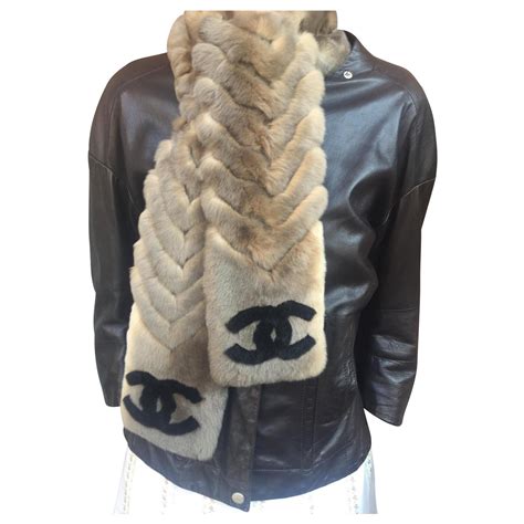 chanel fur scarf price|Chanel scarf men.